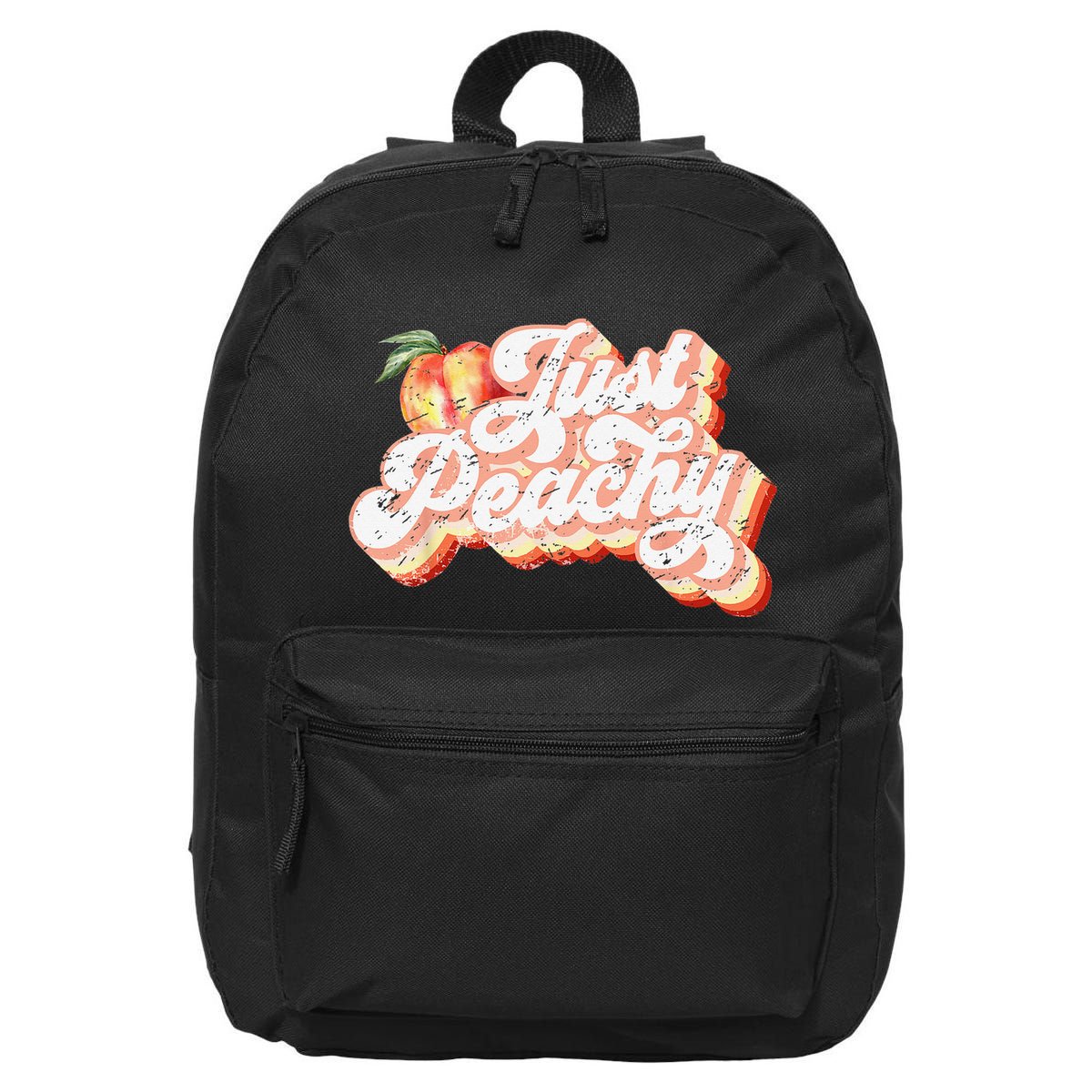 Just Peachy Retro 70s Georgia Peaches Summer Fruit 16 in Basic Backpack