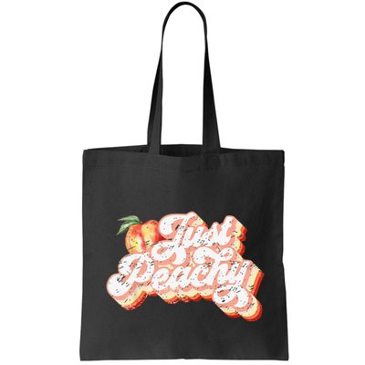 Just Peachy Retro 70s Georgia Peaches Summer Fruit Bag