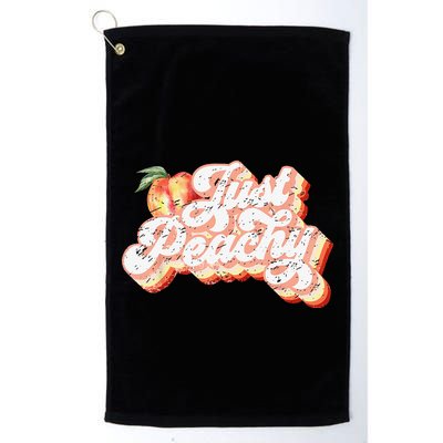 Just Peachy Retro 70s Georgia Peaches Summer Fruit Golf Towel