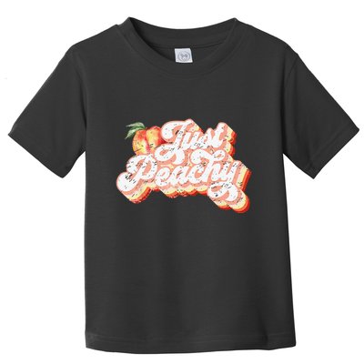 Just Peachy Retro 70s Georgia Peaches Summer Fruit Toddler T-Shirt