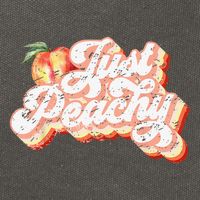 Just Peachy Retro 70s Georgia Peaches Summer Fruit Cotton Canvas Backpack