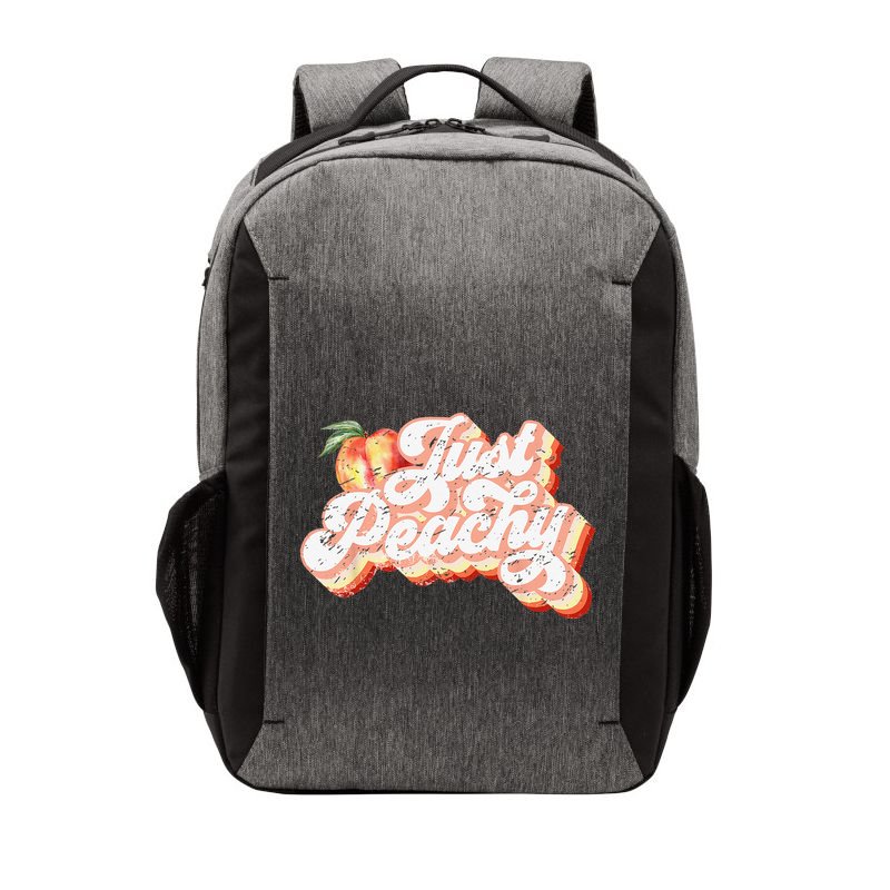 Just Peachy Retro 70s Georgia Peaches Summer Fruit Vector Backpack