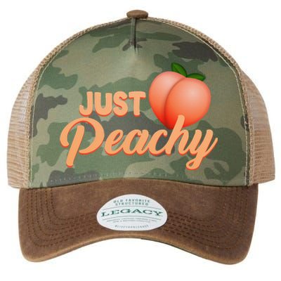 Just Peachy Retro 70s Georgia Summer Fruit Hippie Peaches Legacy Tie Dye Trucker Hat