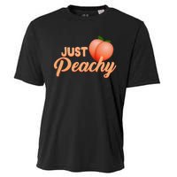 Just Peachy Retro 70s Georgia Summer Fruit Hippie Peaches Cooling Performance Crew T-Shirt