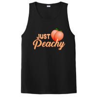 Just Peachy Retro 70s Georgia Summer Fruit Hippie Peaches PosiCharge Competitor Tank