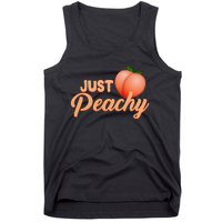 Just Peachy Retro 70s Georgia Summer Fruit Hippie Peaches Tank Top