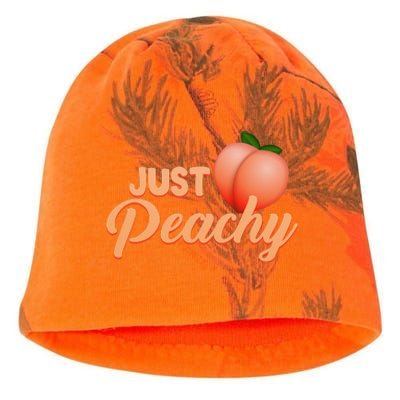 Just Peachy Retro 70s Georgia Summer Fruit Hippie Peaches Kati - Camo Knit Beanie