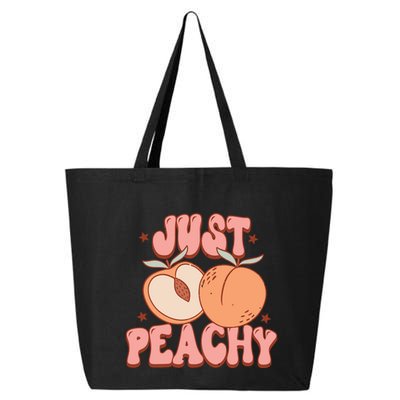 Just Peachy Retro 70s Georgia Peaches Summer Fruit 25L Jumbo Tote