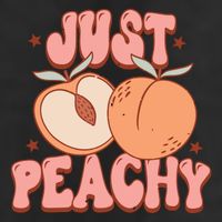 Just Peachy Retro 70s Georgia Peaches Summer Fruit 25L Jumbo Tote