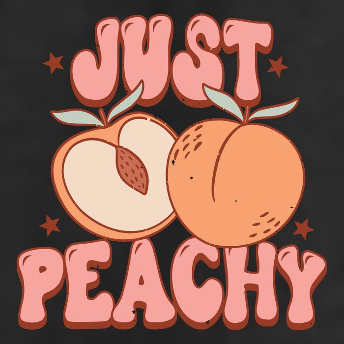 Just Peachy Retro 70s Georgia Peaches Summer Fruit 25L Jumbo Tote