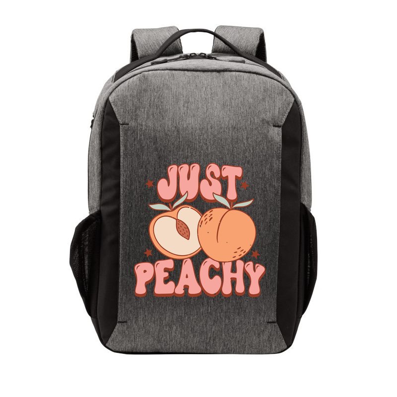 Just Peachy Retro 70s Georgia Peaches Summer Fruit Vector Backpack