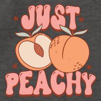 Just Peachy Retro 70s Georgia Peaches Summer Fruit Vector Backpack