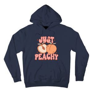 Just Peachy Retro 70s Georgia Peaches Summer Fruit Tall Hoodie