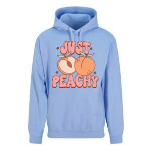 Just Peachy Retro 70s Georgia Peaches Summer Fruit Unisex Surf Hoodie