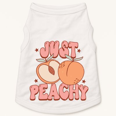 Just Peachy Retro 70s Georgia Peaches Summer Fruit Doggie Tank