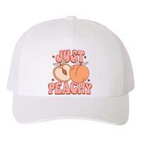 Just Peachy Retro 70s Georgia Peaches Summer Fruit Yupoong Adult 5-Panel Trucker Hat