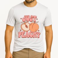 Just Peachy Retro 70s Georgia Peaches Summer Fruit Cooling Performance Crew T-Shirt