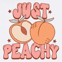 Just Peachy Retro 70s Georgia Peaches Summer Fruit Cooling Performance Crew T-Shirt