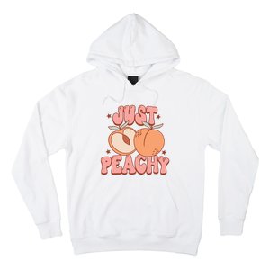 Just Peachy Retro 70s Georgia Peaches Summer Fruit Hoodie