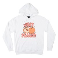 Just Peachy Retro 70s Georgia Peaches Summer Fruit Hoodie