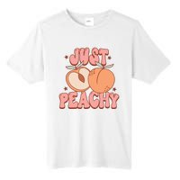 Just Peachy Retro 70s Georgia Peaches Summer Fruit Tall Fusion ChromaSoft Performance T-Shirt