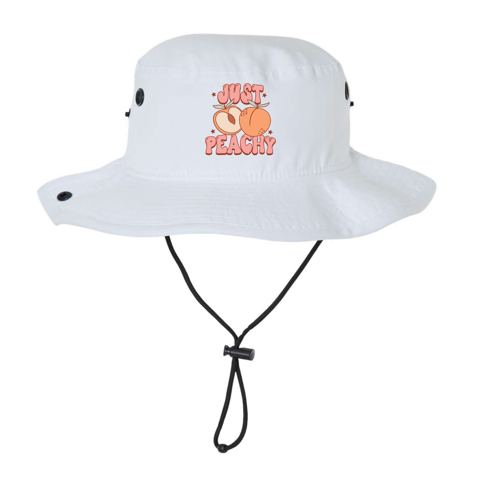 Just Peachy Retro 70s Georgia Peaches Summer Fruit Bucket Hat