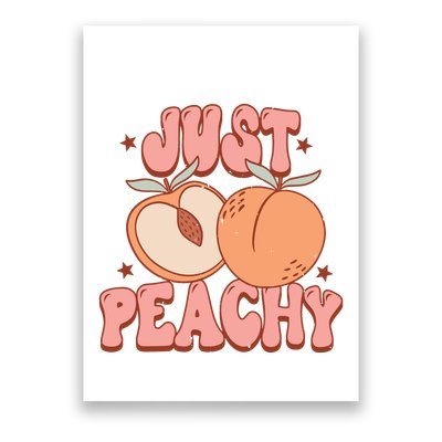 Just Peachy Retro 70s Georgia Peaches Summer Fruit Poster