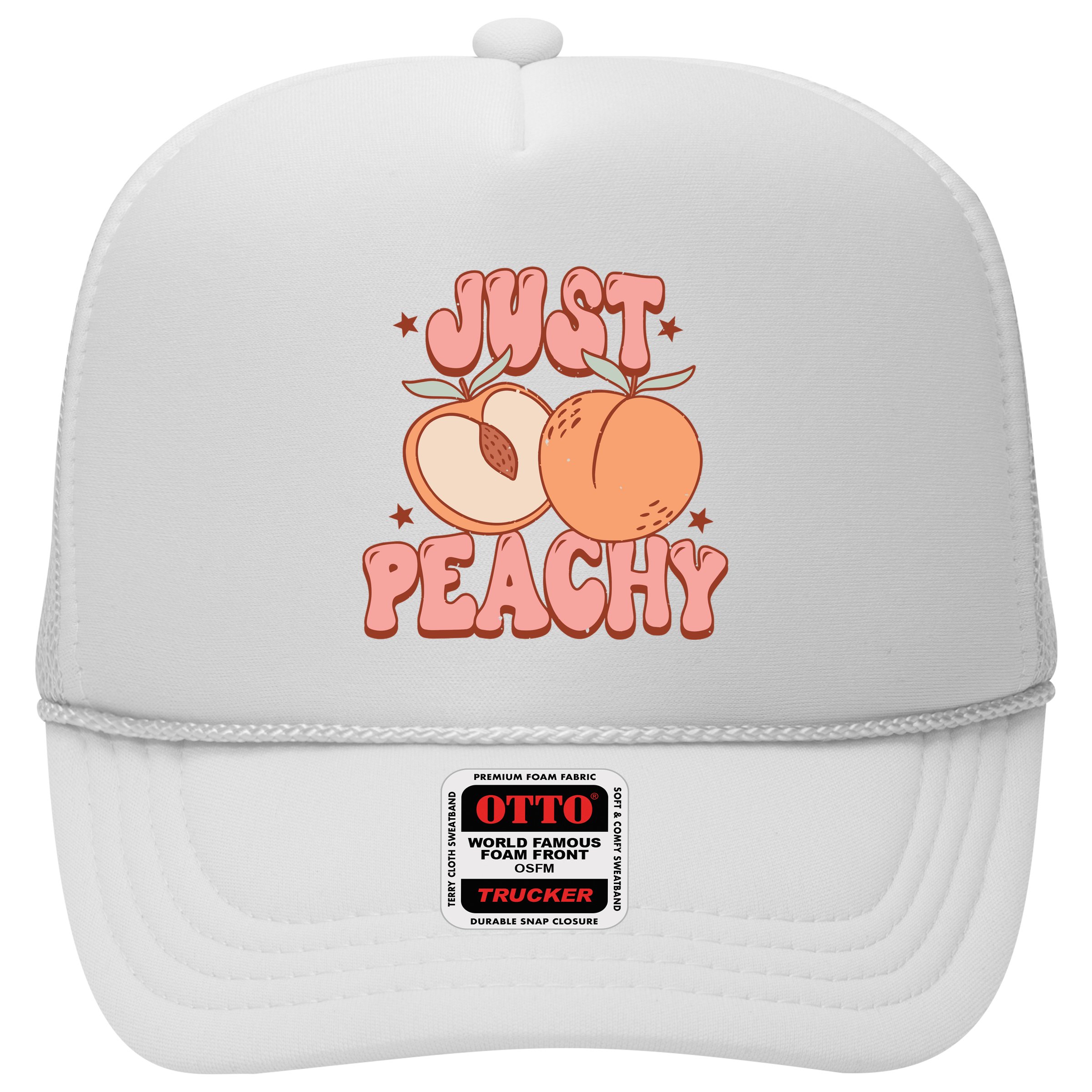 Just Peachy Retro 70s Georgia Peaches Summer Fruit Hat