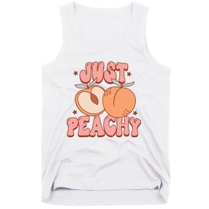 Just Peachy Retro 70s Georgia Peaches Summer Fruit Tank Top