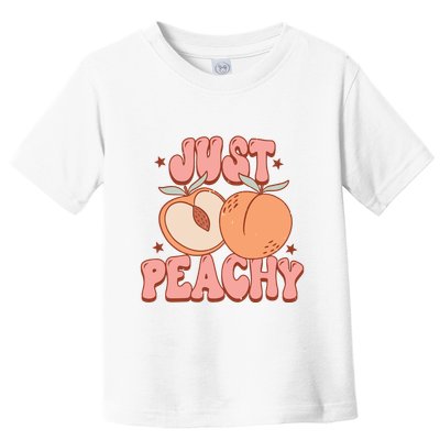 Just Peachy Retro 70s Georgia Peaches Summer Fruit Toddler T-Shirt