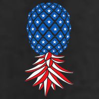 July Patriotic Red White Blue Upside Down Pineapple Swinger Adult Drive Performance Visor