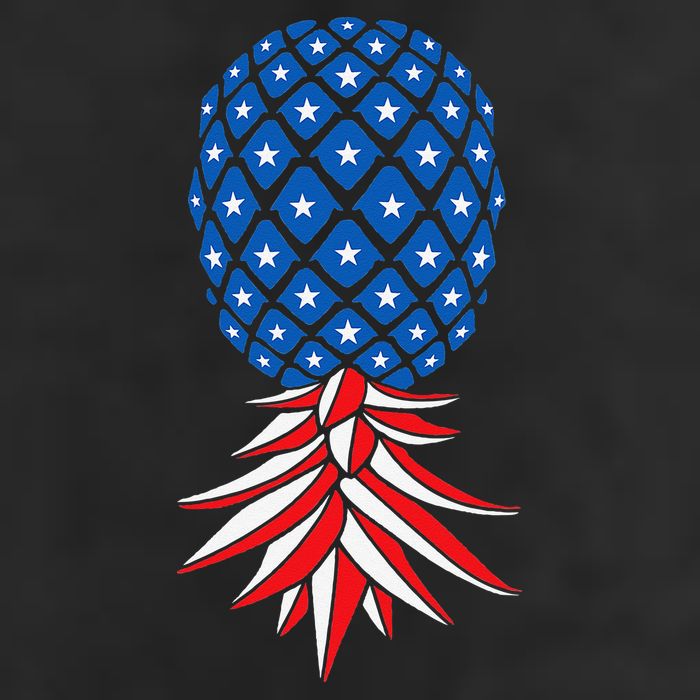 July Patriotic Red White Blue Upside Down Pineapple Swinger Adult Drive Performance Visor