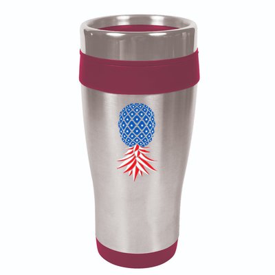 July Patriotic Red White Blue Upside Down Pineapple Swinger 16oz Travel Tumbler