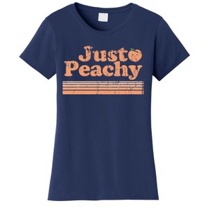 Just Peachy Retro 70s Georgia Peaches Summer Fruit Women's T-Shirt