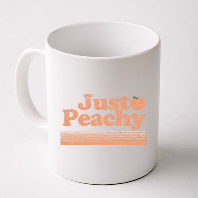 Just Peachy Retro 70s Georgia Peaches Summer Fruit Coffee Mug