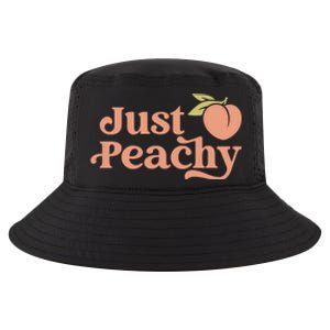 Just Peachy Retro 70s Georgia Peaches Summer Fruit Cool Comfort Performance Bucket Hat