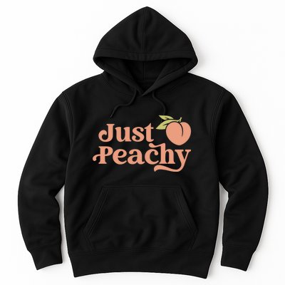 Just Peachy Retro 70s Georgia Peaches Summer Fruit Hoodie