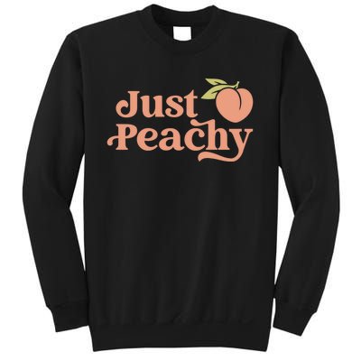 Just Peachy Retro 70s Georgia Peaches Summer Fruit Sweatshirt