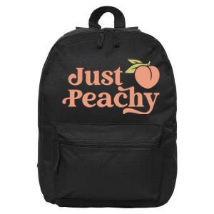 Just Peachy Retro 70s Georgia Peaches Summer Fruit 16 in Basic Backpack