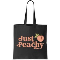 Just Peachy Retro 70s Georgia Peaches Summer Fruit Tote Bag