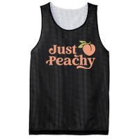 Just Peachy Retro 70s Georgia Peaches Summer Fruit Mesh Reversible Basketball Jersey Tank