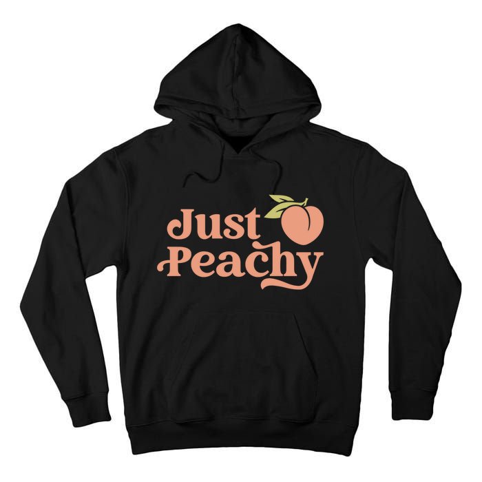 Just Peachy Retro 70s Georgia Peaches Summer Fruit Tall Hoodie