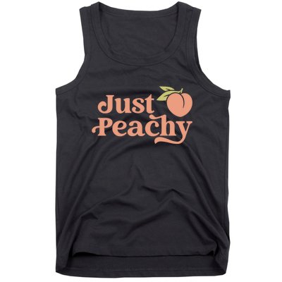 Just Peachy Retro 70s Georgia Peaches Summer Fruit Tank Top