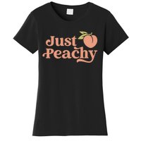 Just Peachy Retro 70s Georgia Peaches Summer Fruit Women's T-Shirt