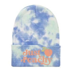 Just Peachy Retro 70s Georgia Peaches Summer Fruit Tie Dye 12in Knit Beanie