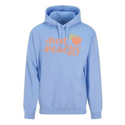 Just Peachy Retro 70s Georgia Peaches Summer Fruit Unisex Surf Hoodie