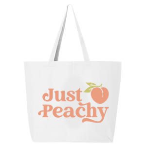 Just Peachy Retro 70s Georgia Peaches Summer Fruit 25L Jumbo Tote