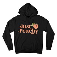 Just Peachy Retro 70s Georgia Peaches Summer Fruit Hoodie