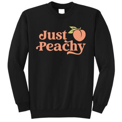 Just Peachy Retro 70s Georgia Peaches Summer Fruit Sweatshirt