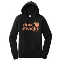 Just Peachy Retro 70s Georgia Peaches Summer Fruit Women's Pullover Hoodie